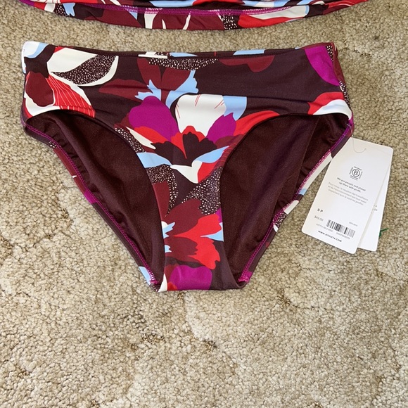 ATHLETA SET SQUARE NECK BRA CUP TANKINI , CLEAN FULL BIKINI BOTTOM NWT - Picture 4 of 10